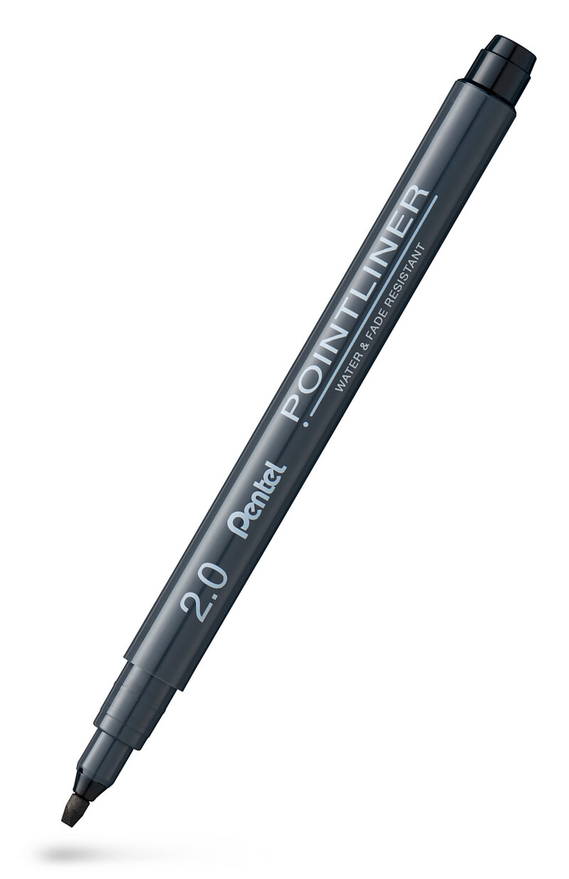 Pentel Pointliner CALLIGRAPHY 2mm svart