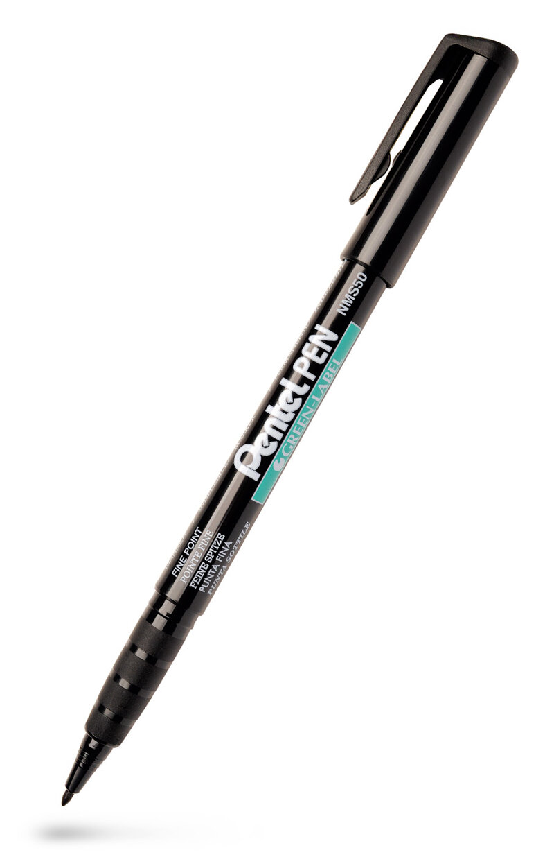 Märkpenna perm. PENTEL fine svart