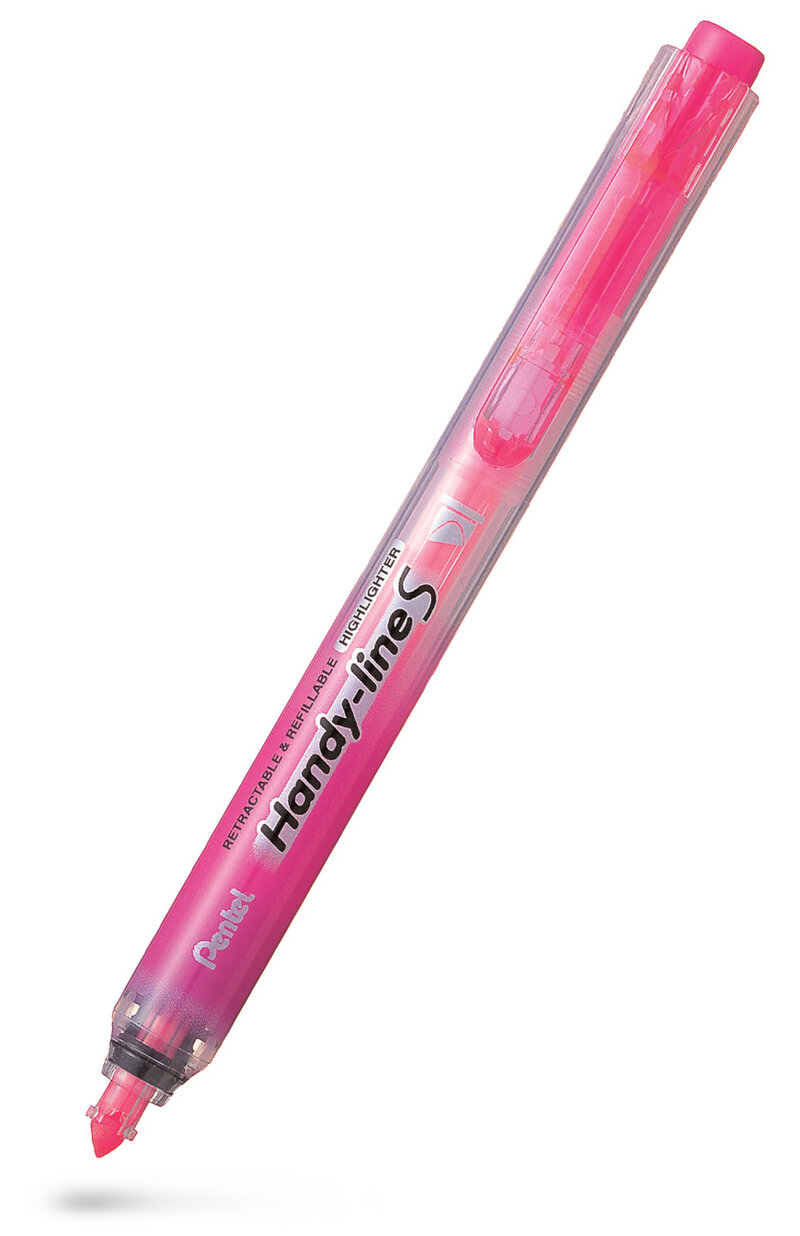 Överstrykningspenna PENTEL Clicker rosa