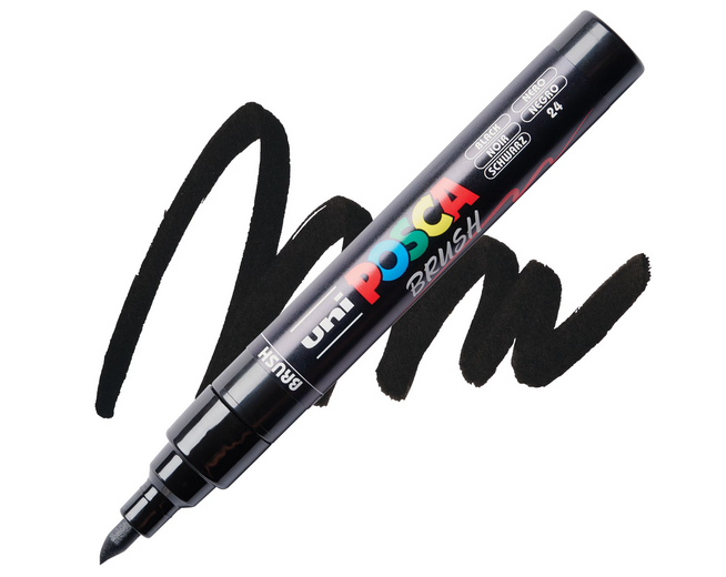 Posca Marker Brush PC-5BR 46 Svart