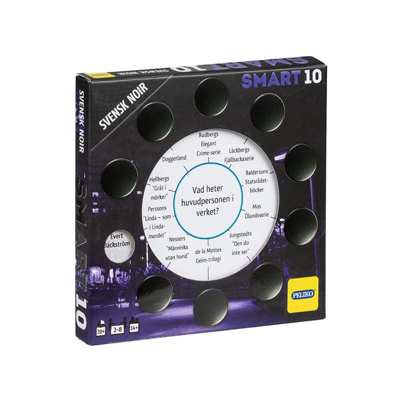 Sällskapsspel Smart 10 Frågekort Swedish Noir