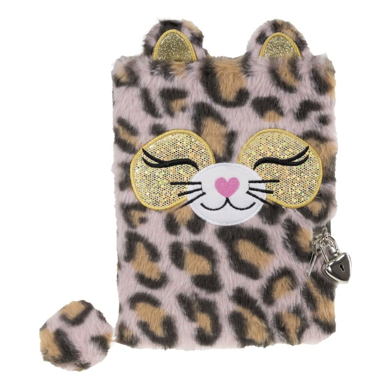 Dagbok Rosa Leopard med lås