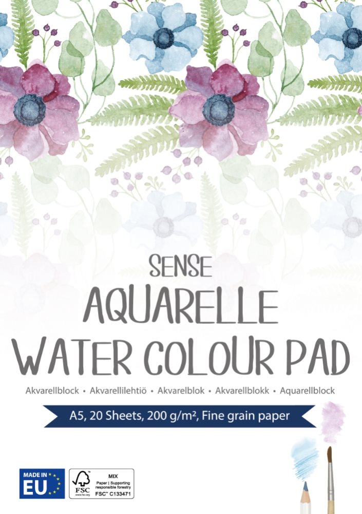 Akvarellblock A5 FSC® 200 gram - 20 blad