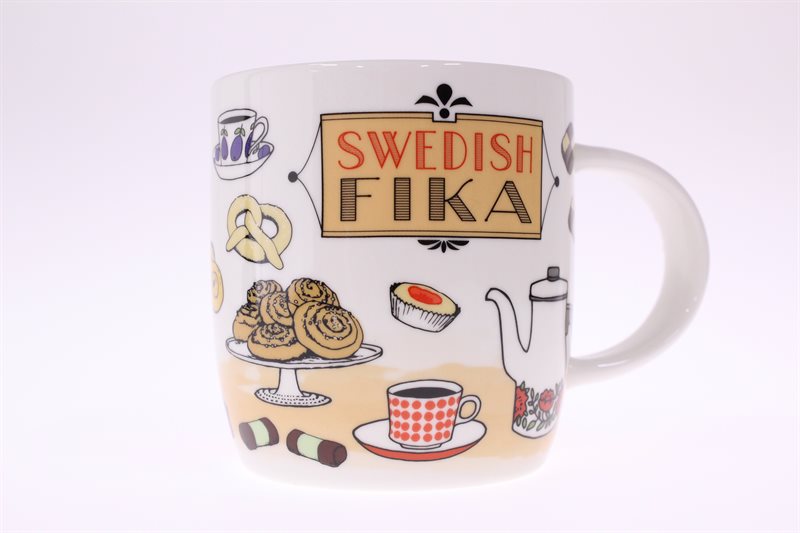 Porslinsmugg,  Swedish Fika, 37 cl