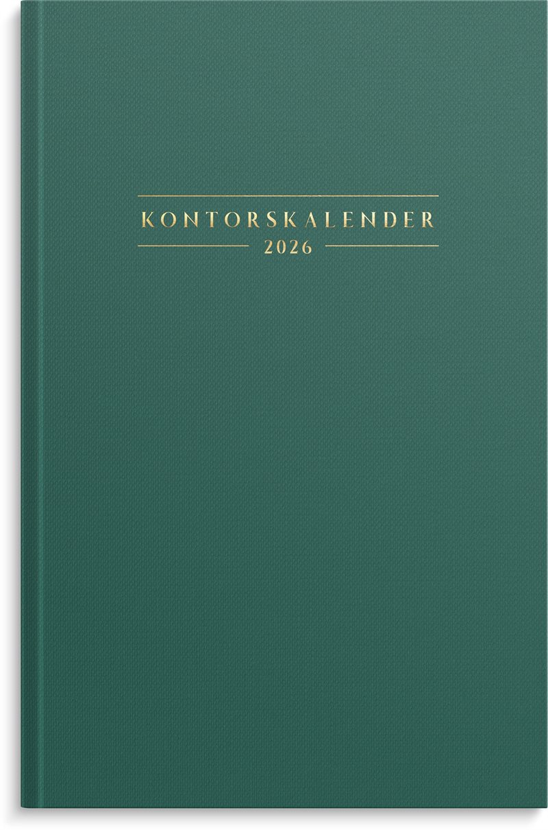 Kalender 2026 Kontorskalender grön