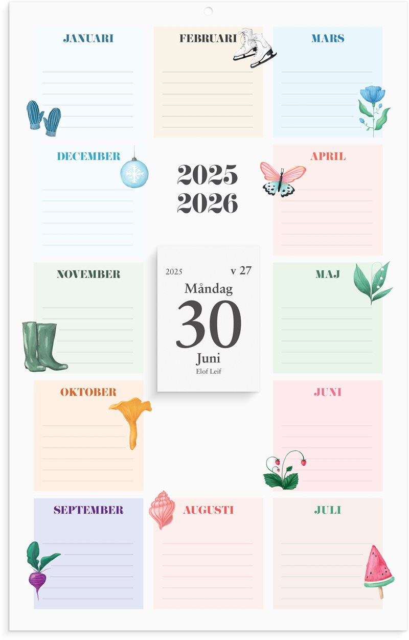 Väggkalender 25/26 Klassens almanacka