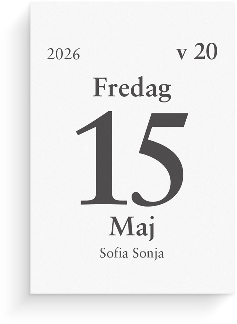 Kalender 2026 Dagblock 75x107 mm