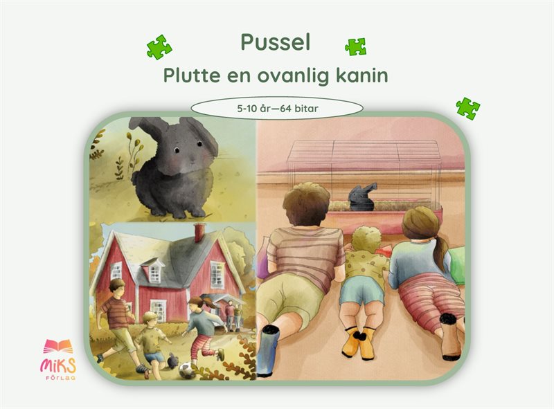Plutte, en ovanlig kanin – Pussel 64 bitar (A3)