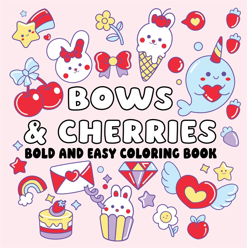 Bows and Cherries Bold and Easy Coloring Book