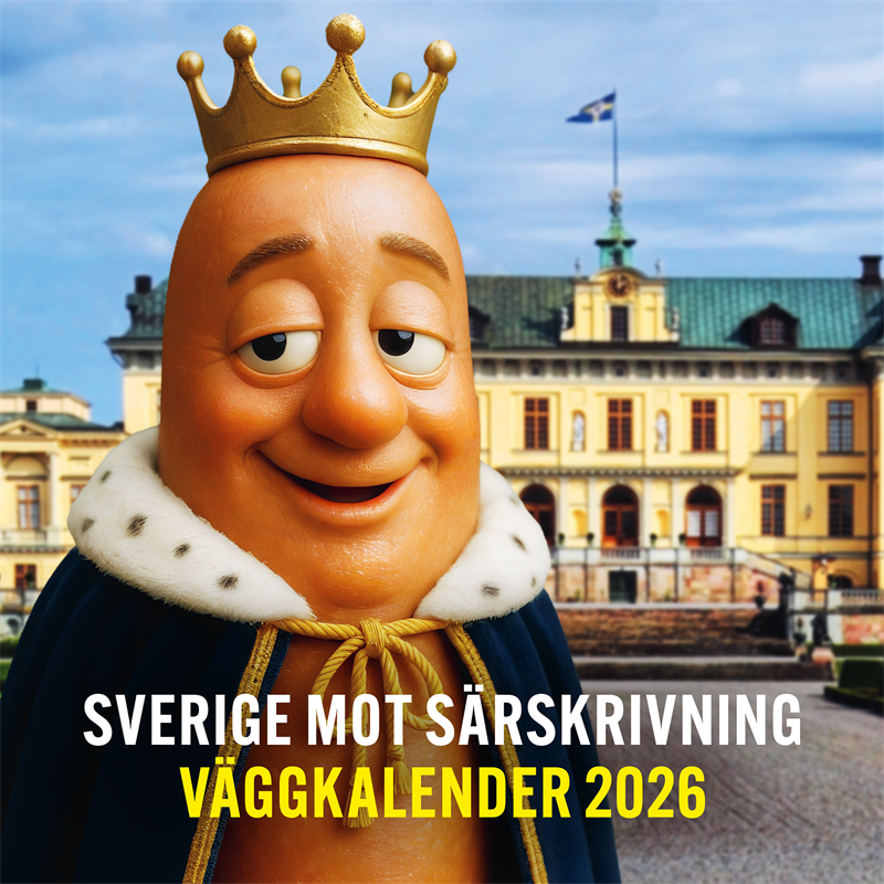Sverige mot särskrivning: väggkalender 2026