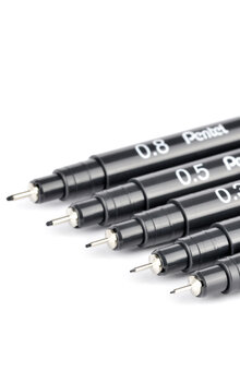Fineliner PENTEL Pointliner 0,1mm svart