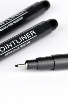 Fineliner PENTEL Pointliner 0,1mm svart