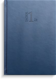 Kalender 2026 1-årsdagbok blått konstläder