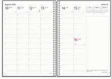 Kalender 2026 Noteringskalendern svart konstläder