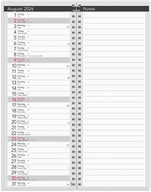 Kalender 2026 Bordskalender Elegant spiral