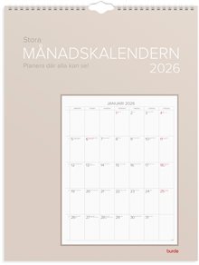 Väggkalender 2026 Stora Månadskalendern