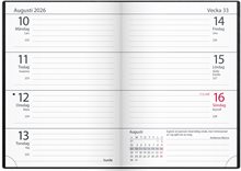 Kalender 2026 Lilla Fickdagboken svart konstläder