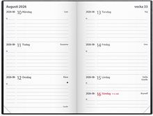 Kalender 2026 Leader svart konstläder inb