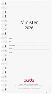 Kalender 2026 Minister refill